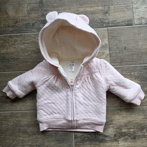 Quilted Sherpa Lined Zip 0-3M